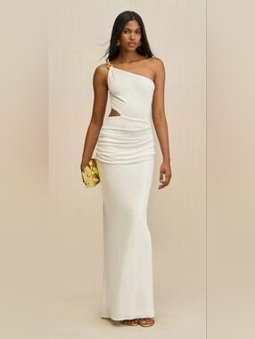 cult gaia Cobie Off White Gown Small NWT